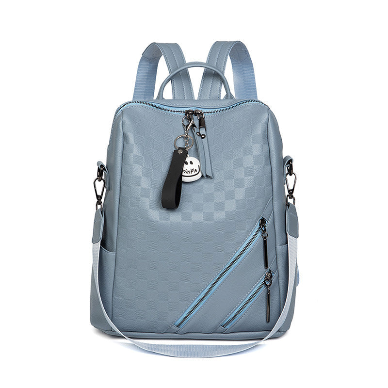 Sac à dos à carreaux décontracté,