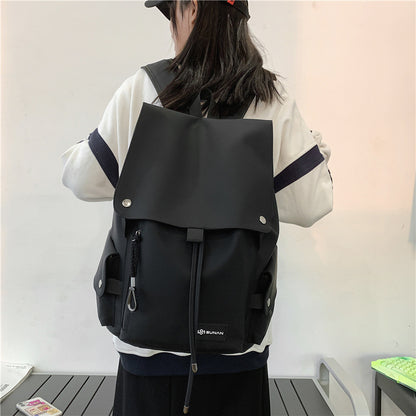 Hong Kong Trends Fresh Neutral Ins Locomotive Large-Capacity Large-Blanket Student Schoolbag 2021 Spring New Backpack