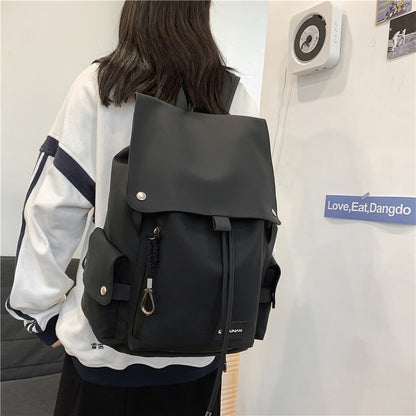 Hong Kong Trends Fresh Neutral Ins Locomotive Large-Capacity Large-Blanket Student Schoolbag 2021 Spring New Backpack